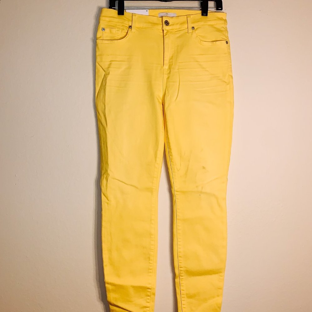 7 For All Mankind Yellow Jeans Sz 30 NWT